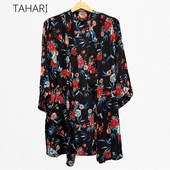 TARHARI Women’s Navy, Burgundy & Green Floral Fabulous SHIFF Small/Medium - Picture 1 of 4